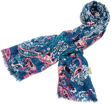 Load image into Gallery viewer, 100% Natural Silk Printed XL Foulard ref-rfxlfs0013