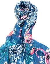 Load image into Gallery viewer, 100% Natural Silk Printed XL Foulard ref-rfxlfs0013