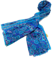 Load image into Gallery viewer, 100% Natural Silk Printed XL Foulard ref-rfxlfs0017