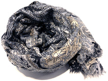 Load image into Gallery viewer, 100% Natural Silk Printed XL Foulard ref-rfxlfs0020