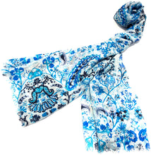 Load image into Gallery viewer, 100% Natural Silk Printed XL Foulard ref-rfxlfs0021