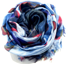 Load image into Gallery viewer, 100% Natural Silk Printed XL Foulard ref-rfxlfs0029