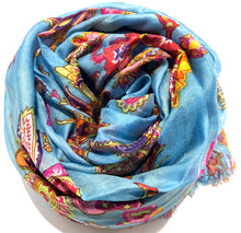 Load image into Gallery viewer, 100% Natural Silk Printed XL Foulard ref-rfxlfs0032