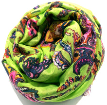 Load image into Gallery viewer, 100% Natural Silk Printed XL Foulard ref-rfxlfs0033