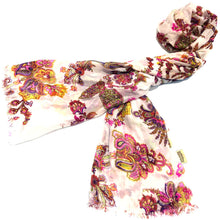 Load image into Gallery viewer, 100% Natural Silk Printed XL Foulard ref-rfxlfs0036