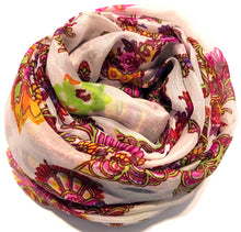 Load image into Gallery viewer, 100% Natural Silk Printed XL Foulard ref-rfxlfs0036