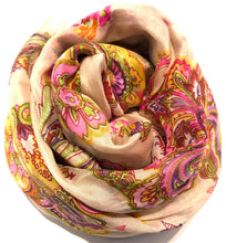 Load image into Gallery viewer, 100% Natural Silk Printed XL Foulard ref-rfxlfs0037