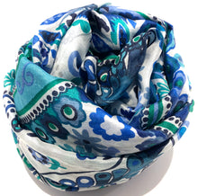 Load image into Gallery viewer, 100% Natural Silk Printed XL Foulard ref-rfxlfs0038