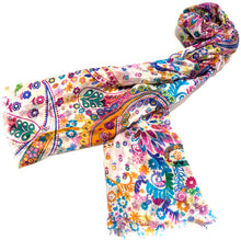 Load image into Gallery viewer, 100% Natural Silk Printed XL Foulard ref-rfxlfs0039
