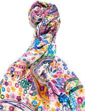 Load image into Gallery viewer, 100% Natural Silk Printed XL Foulard ref-rfxlfs0039
