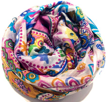 Load image into Gallery viewer, 100% Natural Silk Printed XL Foulard ref-rfxlfs0039