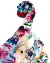 Load image into Gallery viewer, 100% Natural Silk Printed XL Foulard ref-rfxlfs0048