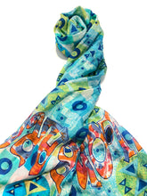 Load image into Gallery viewer, 100% Natural Silk Printed XL Foulard ref-rfxlfs0050
