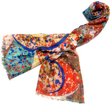Load image into Gallery viewer, 100% Natural Silk Printed XL Foulard ref-rfxlfs0053