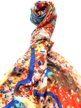 Load image into Gallery viewer, 100% Natural Silk Printed XL Foulard ref-rfxlfs0053