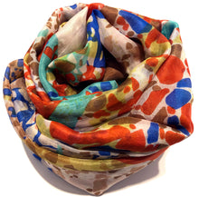 Load image into Gallery viewer, 100% Natural Silk Printed XL Foulard ref-rfxlfs0053