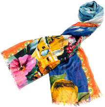 Load image into Gallery viewer, 100% Natural Silk Printed XL Foulard ref-rfxlfs0056
