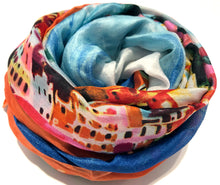 Load image into Gallery viewer, 100% Natural Silk Printed XL Foulard ref-rfxlfs0056