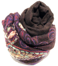 Load image into Gallery viewer, 100% Wool Jacquard Embellished Pashmina Shawl ref-rflghwj0002