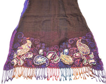 Load image into Gallery viewer, 100% Wool Jacquard Embellished Pashmina Shawl ref-rflghwj0002
