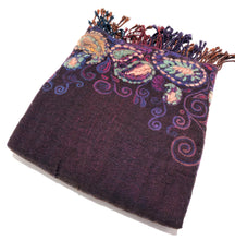 Load image into Gallery viewer, 100% Wool Jacquard Embellished Pashmina Shawl ref-rflghwj0002