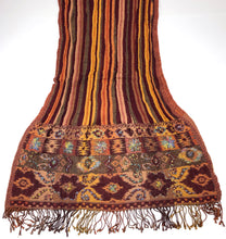 Load image into Gallery viewer, 100% Wool Jacquard Embellished Pashmina Shawl ref-rflghwj0005