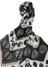 Load image into Gallery viewer, 100% Wool Jacquard Embellished Pashmina Shawl ref-rflghwj0006