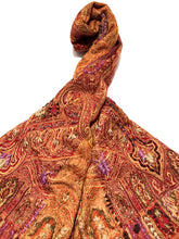 Load image into Gallery viewer, 100% Wool Jacquard Embellished Pashmina Shawl ref-rflghwj0007