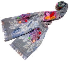Load image into Gallery viewer, 100% Wool Jacquard Embellished Pashmina Shawl ref-rflghwj0008
