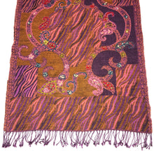 Load image into Gallery viewer, 100% Wool Jacquard Embellished Pashmina Shawl ref-rflghwj0010