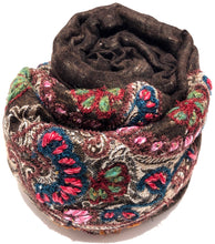Load image into Gallery viewer, 100% Wool Jacquard Embellished Pashmina Shawl ref-rflghwj0012