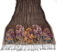 Load image into Gallery viewer, 100% Wool Jacquard Embellished Pashmina Shawl ref-rflghwj0012