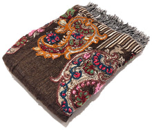 Load image into Gallery viewer, 100% Wool Jacquard Embellished Pashmina Shawl ref-rflghwj0012