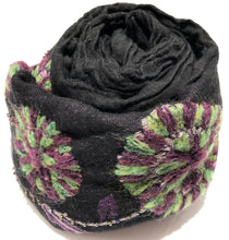 Load image into Gallery viewer, 100% Wool Jacquard Embellished Pashmina Shawl ref-rflghwj0013