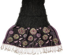 Load image into Gallery viewer, 100% Wool Jacquard Embellished Pashmina Shawl ref-rflghwj0013