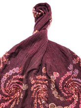 Load image into Gallery viewer, 100% Wool Jacquard Embellished Pashmina Shawl ref-rflghwj0015
