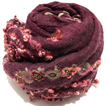 Load image into Gallery viewer, 100% Wool Jacquard Embellished Pashmina Shawl ref-rflghwj0015