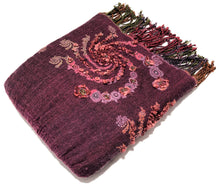 Load image into Gallery viewer, 100% Wool Jacquard Embellished Pashmina Shawl ref-rflghwj0015
