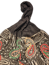 Load image into Gallery viewer, 100% Wool Jacquard Embellished Pashmina Shawl ref-rflghwj0016