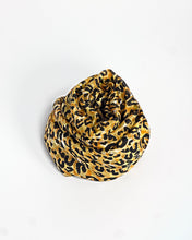 Load image into Gallery viewer, Leopard print silk scarf, hand printed, by Roche Foulards
