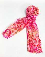 Load image into Gallery viewer, Hot Pink Abstract Silk Scarf
