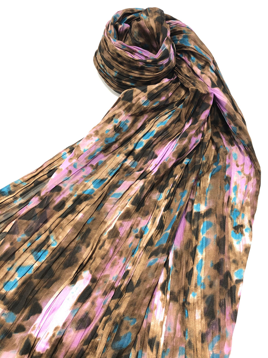 Wrinkled Printed Foulard ref-rfxlfp0004 – ROCHE Foulards