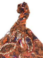 Load image into Gallery viewer, 100% Light Wool Printed Embellished Pashmina Shawl ref-rflghwt0002
