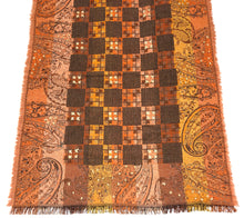 Load image into Gallery viewer, 100% Wool Jacquard Embellished Pashmina Shawl ref-rflghwj0004
