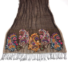 Load image into Gallery viewer, 100% Wool Jacquard Embellished Pashmina Shawl ref-rflghwj0012
