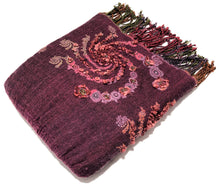 Load image into Gallery viewer, 100% Wool Jacquard Embellished Pashmina Shawl ref-rflghwj0015
