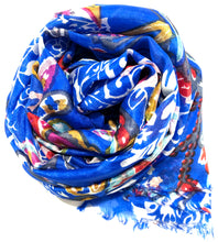 Load image into Gallery viewer, 100% Natural Silk Printed XL Foulard ref-rfxlfs0012
